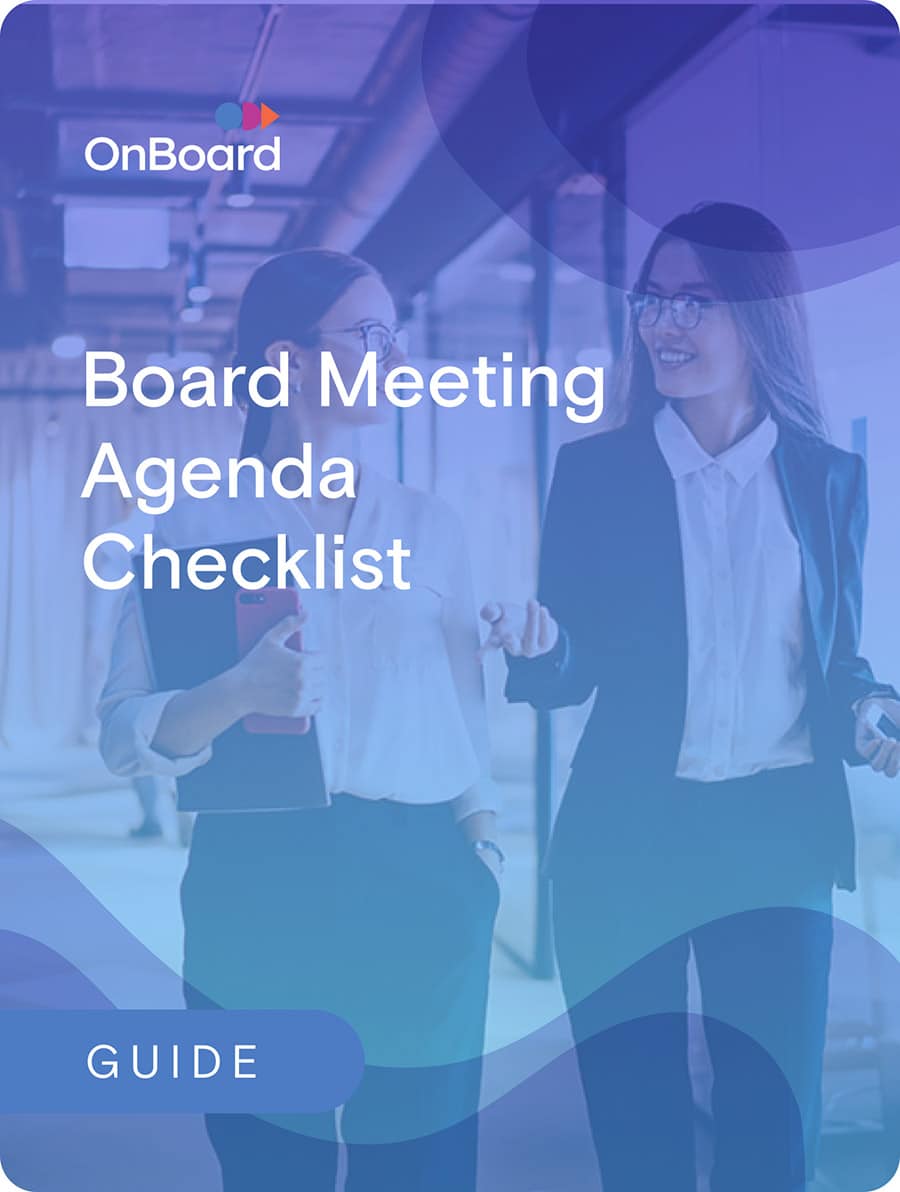 Board Meeting Agenda Checklist