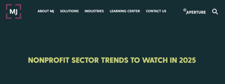 Nonprofit Sector Trends screenshot
