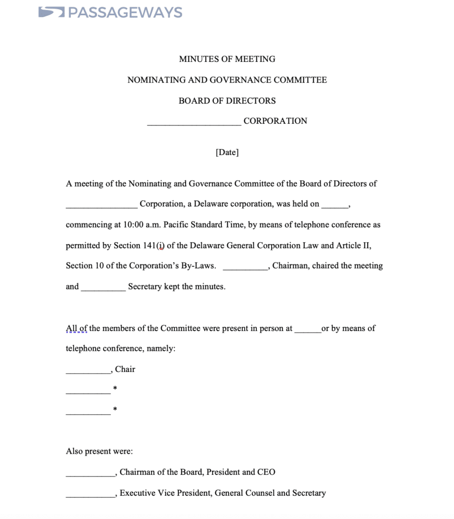 Meeting Minutes Template